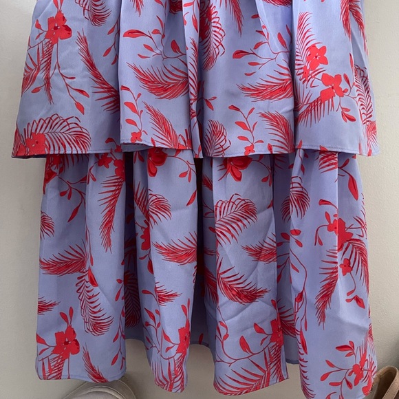 Likely Charlotte Tier Ruffle Dress Peri/Red (0) - Picture 5 of 8